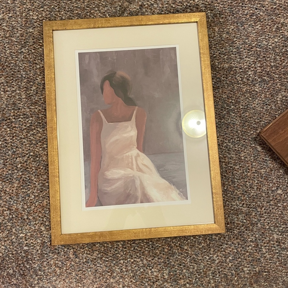 Framed Art Print with Gold Frame